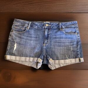 Paige Amari Destressed Jean Denim Women's Shorts Size: 31 Measures 36